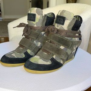 ASH wedge camo sneaker